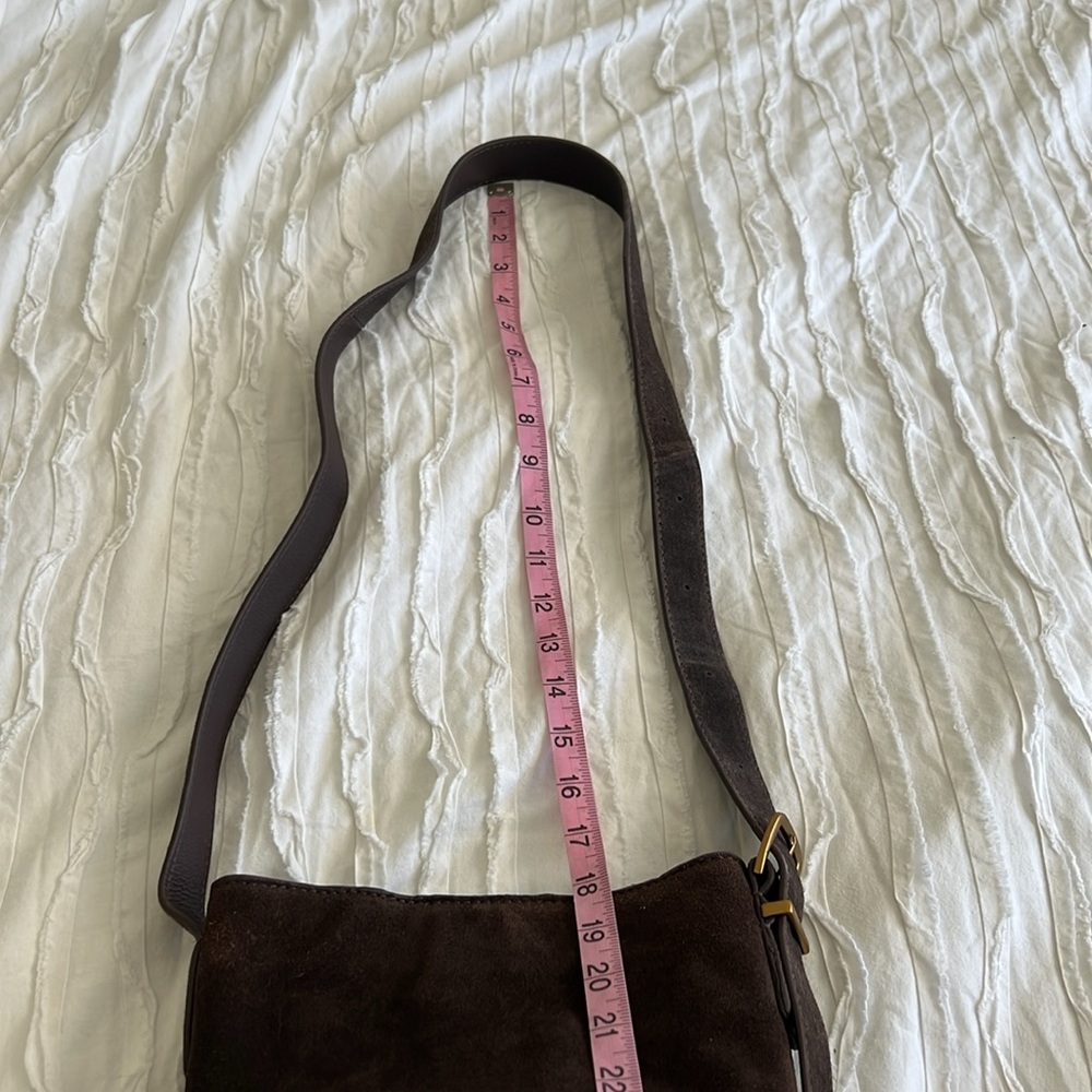 Mini Brown Suede Bucket Bag - Picture 5 of 11
